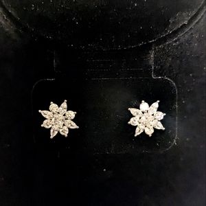NEW! 4.15ctw CZ Earrings in Rhodium over Sterling